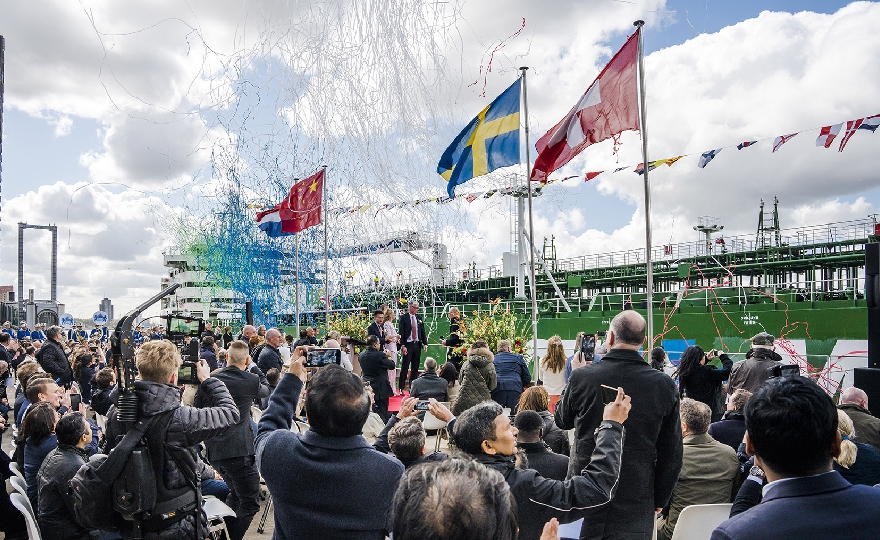 Proman Stena Bulk officially names methanol tanker Stena Promise in the Port of Rotterdam